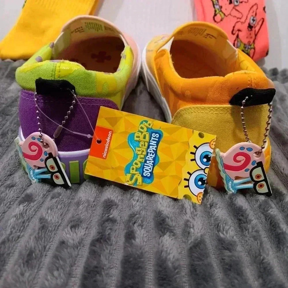 NWOB SpongeBob Squarepants & Patrick Slip On Canvas Sneaker Mens Shoe Sz 8.5 - Picture 12 of 12